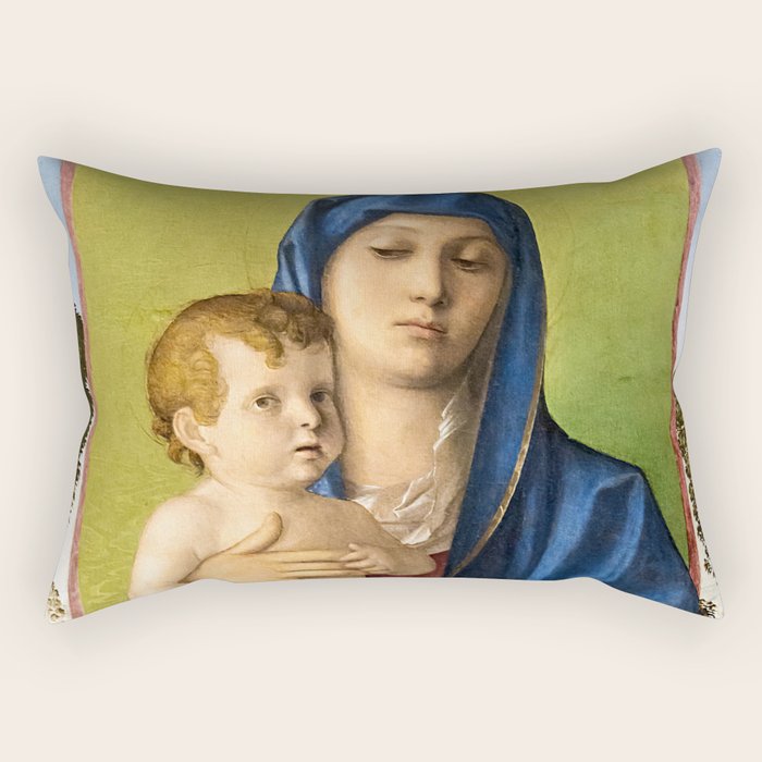 Giovanni Bellini "Madonna of the Small Trees (Madonna degli Alberetti)" Rectangular Pillow Gallery Image 1