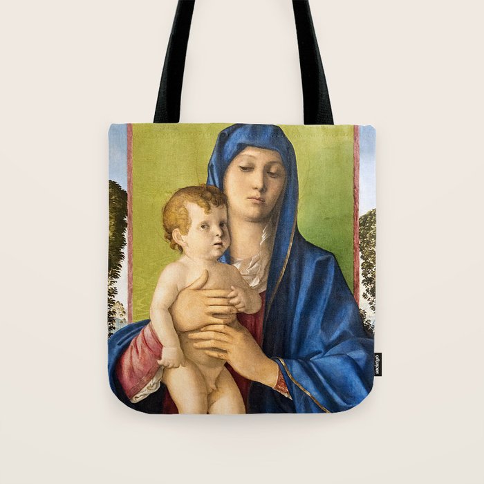 Giovanni Bellini "Madonna of the Small Trees (Madonna degli Alberetti)" Tote Bag Gallery Image 1