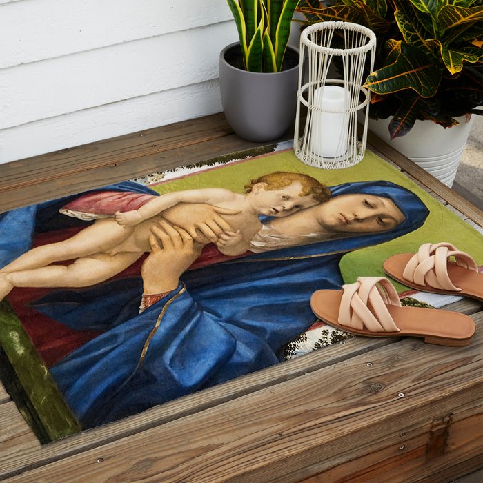 Giovanni Bellini "Madonna of the Small Trees (Madonna degli Alberetti)" Outdoor Rug Gallery Image 2