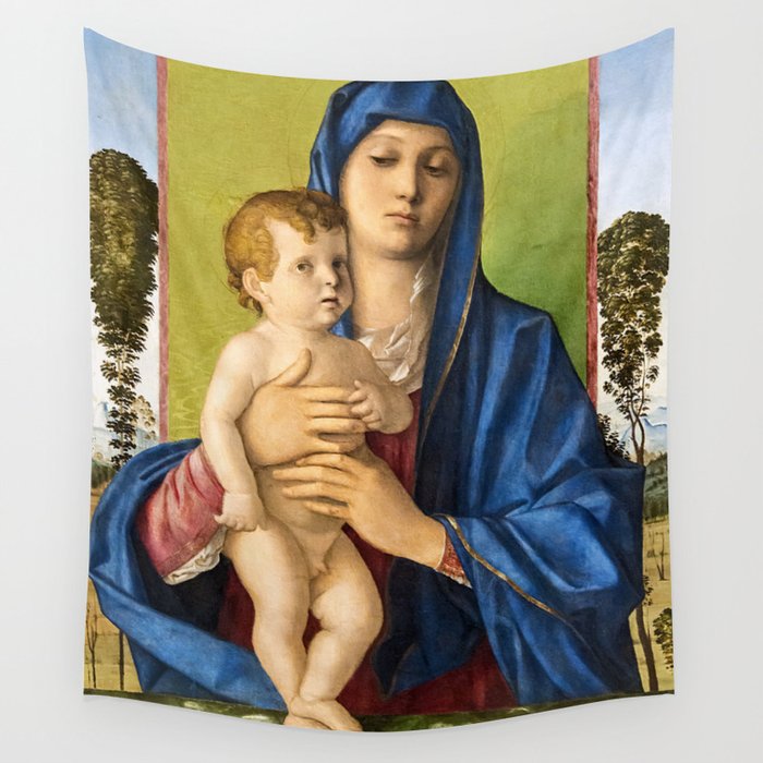 Giovanni Bellini "Madonna of the Small Trees (Madonna degli Alberetti)" Wall Tapestry Gallery Image 1