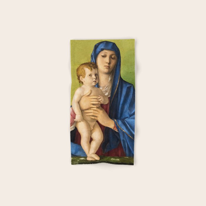 Giovanni Bellini "Madonna of the Small Trees (Madonna degli Alberetti)" Bath Towel Gallery Image 1