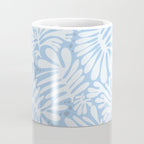Matisse leaves pattern modern minimalistic light sky blue Coffee Mug Gallery Image 4