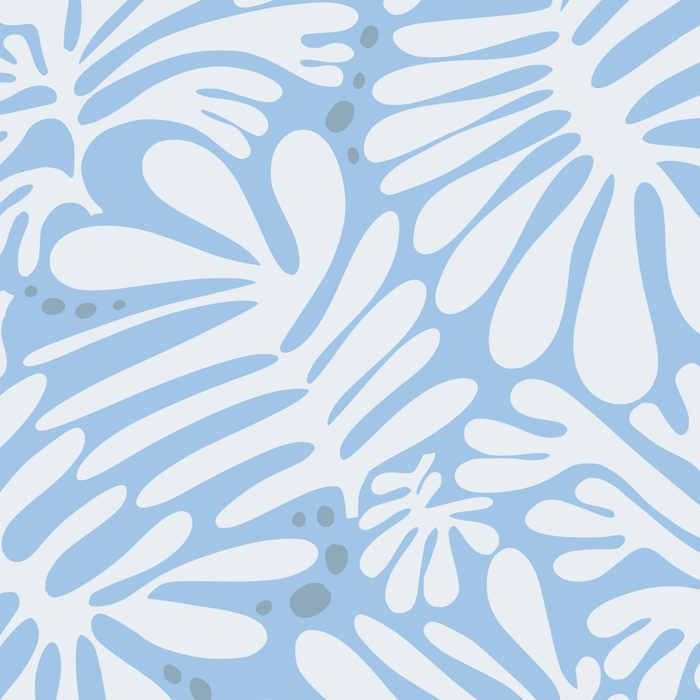 Matisse leaves pattern modern minimalistic light sky blue Coffee Mug Gallery Image 2