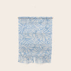 Matisse leaves pattern modern minimalistic light sky blue Wall Hanging Gallery Image 1