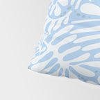 Matisse leaves pattern modern minimalistic light sky blue Pillow Sham Gallery Image 4