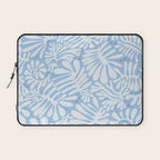 Matisse leaves pattern modern minimalistic light sky blue Laptop Sleeve Gallery Image 1