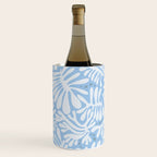 Matisse leaves pattern modern minimalistic light sky blue Wine Chiller Gallery Image 3