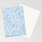 Matisse leaves pattern modern minimalistic light sky blue Stationery Card Gallery Image 2