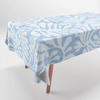Matisse leaves pattern modern minimalistic light sky blue Tablecloth Gallery Image 1