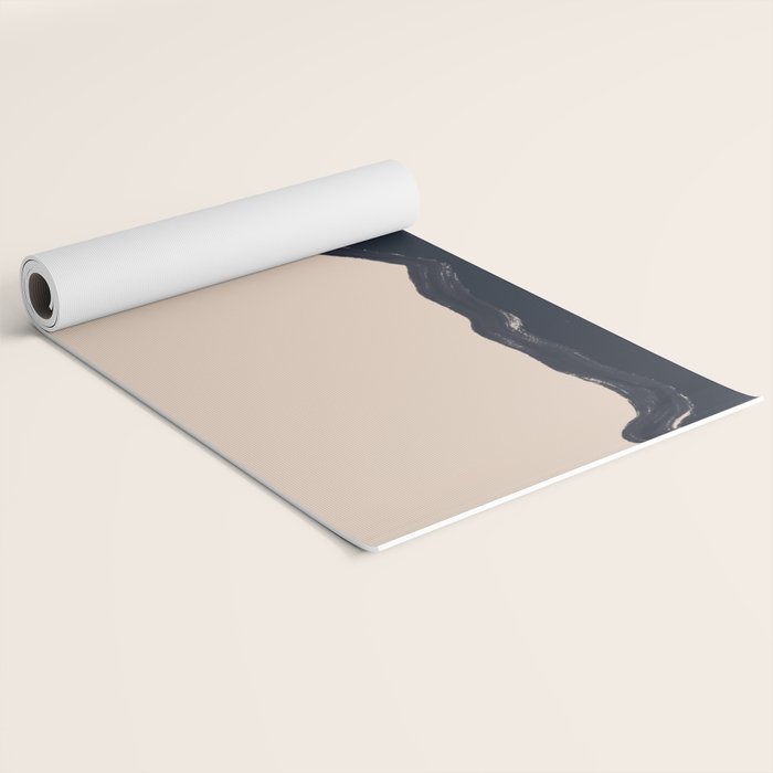 Minimal Abstract Art Black Cat Yoga Mat Gallery Image 2