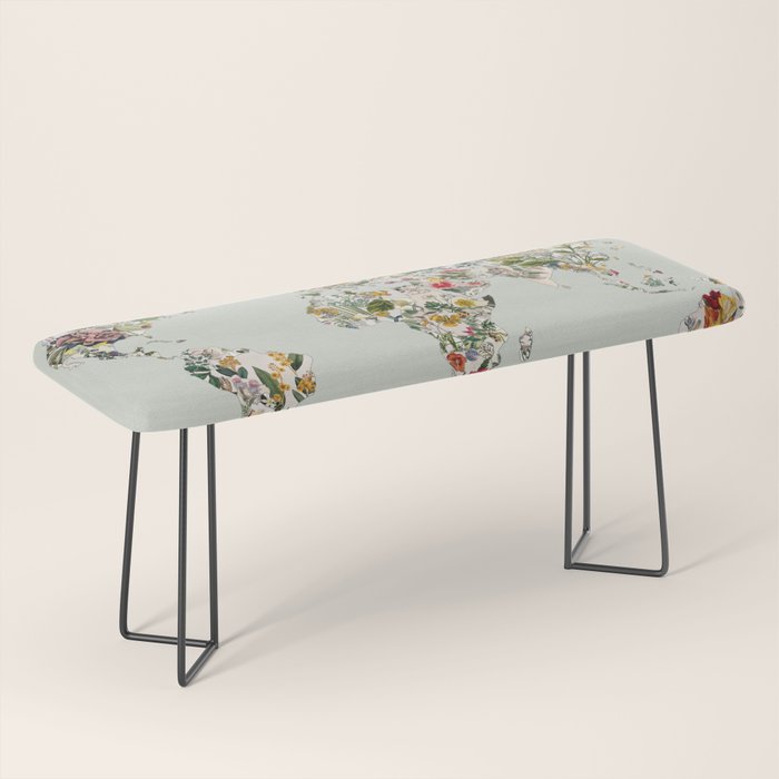 Vintage Botanical World Green Bench Gallery Image 1