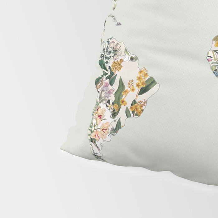 Vintage Botanical World Green Pillow Sham Gallery Image 4