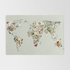 Vintage Botanical World Green Rug Gallery Image 2