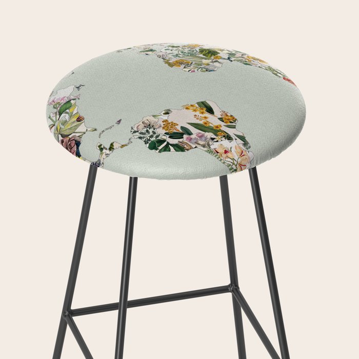 Vintage Botanical World Green Stool Gallery Image 2