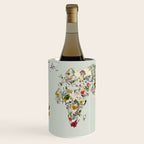 Vintage Botanical World Green Wine Chiller Gallery Image 1