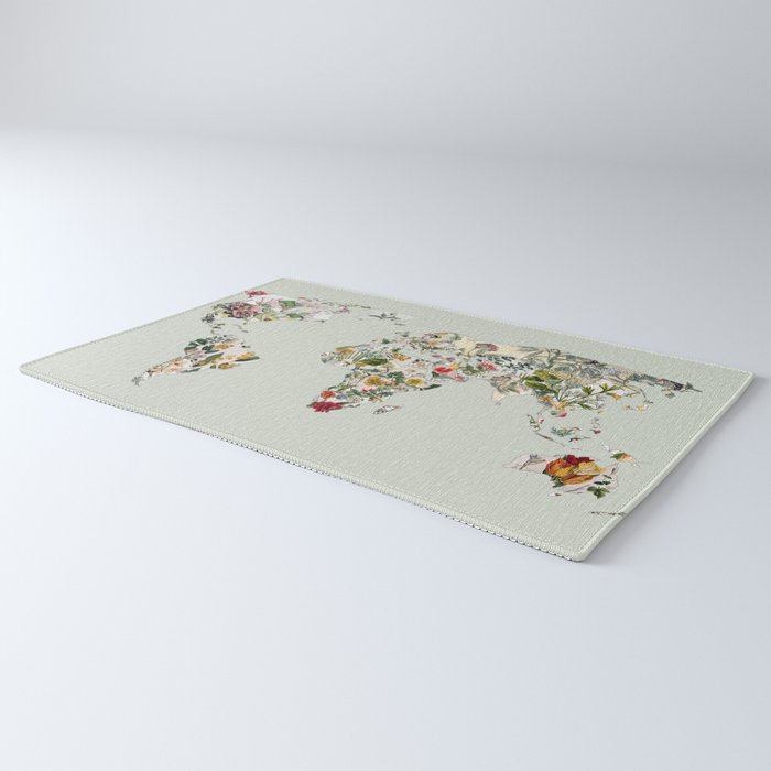 Vintage Botanical World Green Rug Gallery Image 3