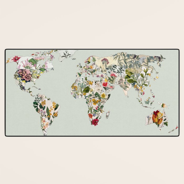 Vintage Botanical World Green Desk Mat Gallery Image 3