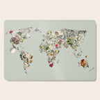 Vintage Botanical World Green Cutting Board Gallery Image 1