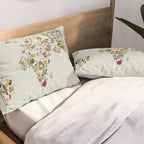 Vintage Botanical World Green Pillow Sham Gallery Image 2