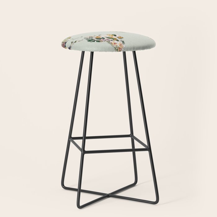Vintage Botanical World Green Stool Gallery Image 1