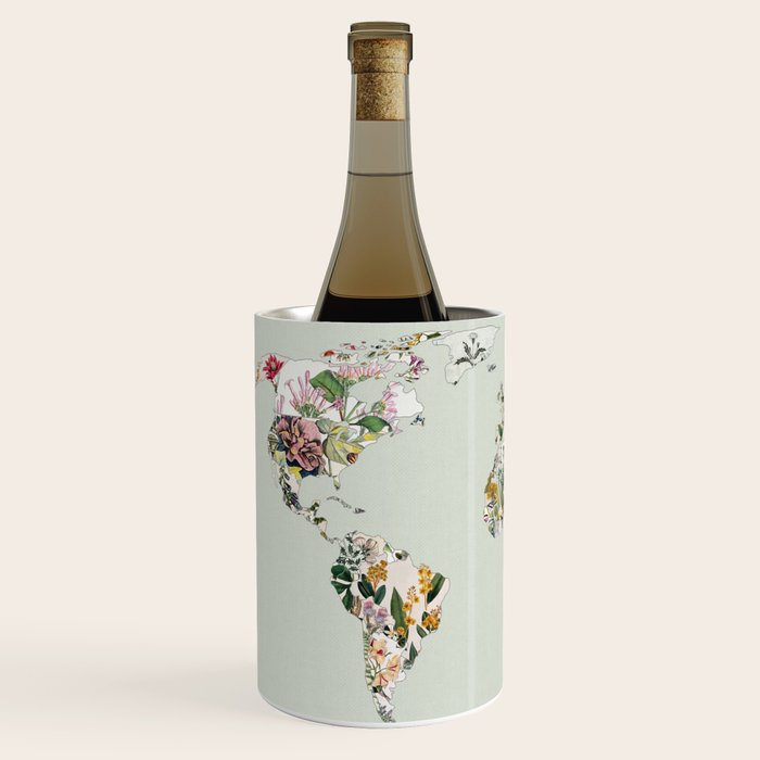 Vintage Botanical World Green Wine Chiller Gallery Image 2