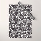 Abstract Linocut Pattern #3 Wrapping Paper Gallery Image 1
