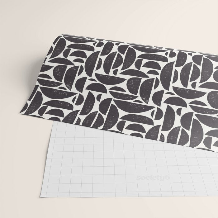 Abstract Linocut Pattern #3 Wrapping Paper Gallery Image 2