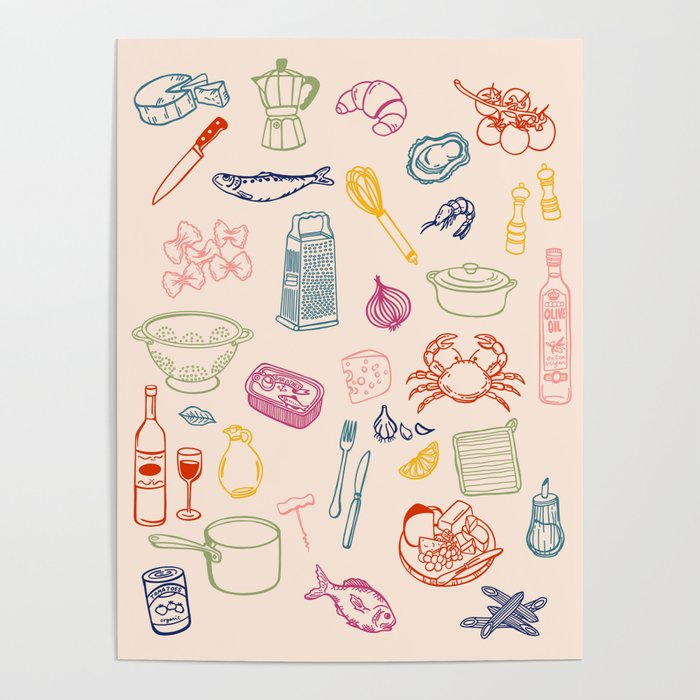 Kitchen Ingredient Art Print Poster Gallery Image 4