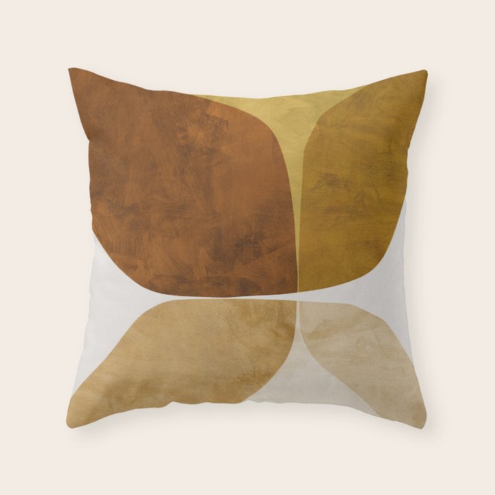 Gold Flower Throw Pillow Gallery Image 6