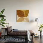 Gold Flower Wood Wall Art Gallery Image 2