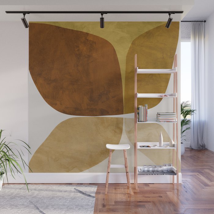 Gold Flower Wall Mural Gallery Image 1