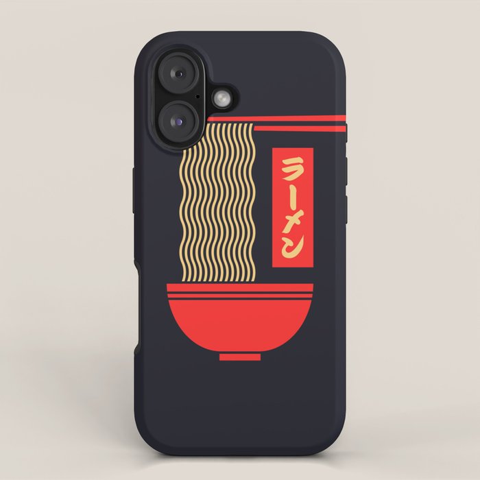 Ramen Minimal - Black iPhone Case Gallery Image 1