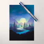 Touching the Stars Wrapping Paper Gallery Image 1