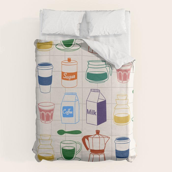 Cafe time Duvet Cover Gallery Image 6