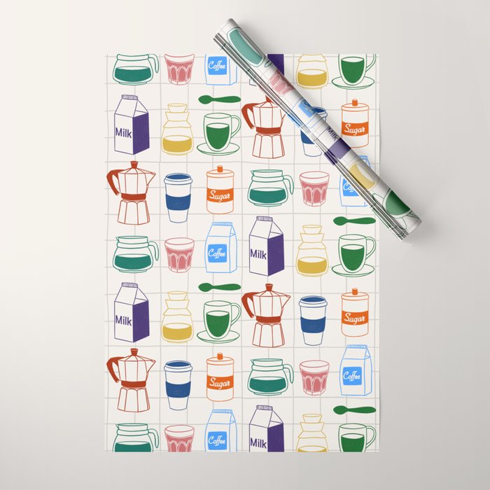 Cafe time Wrapping Paper Gallery Image 1