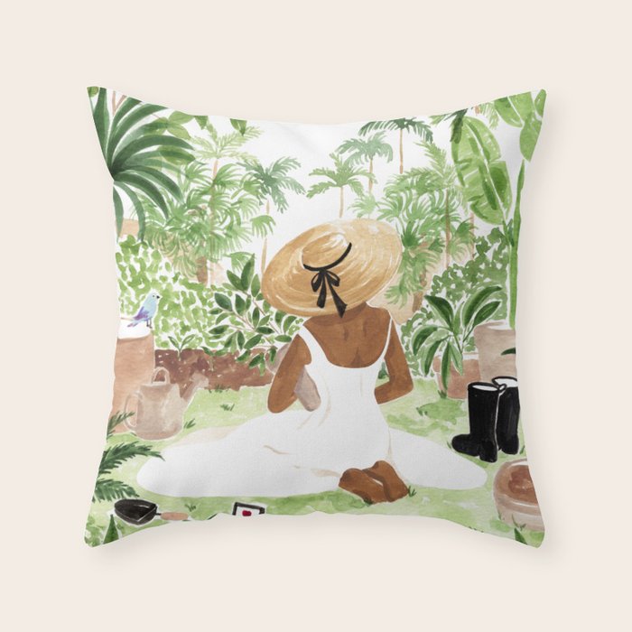 Gardener III Throw Pillow Gallery Image 1