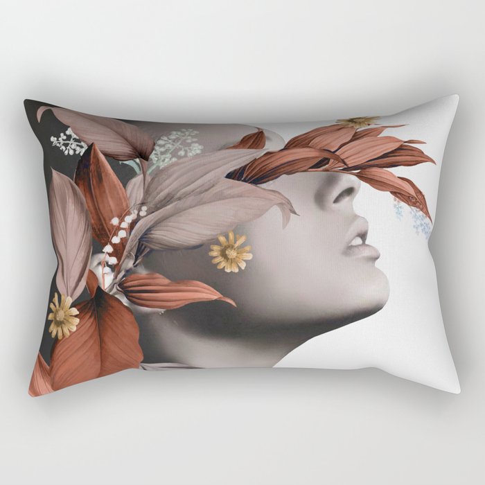 Floral Portrait 10 Rectangular Pillow Gallery Image 1