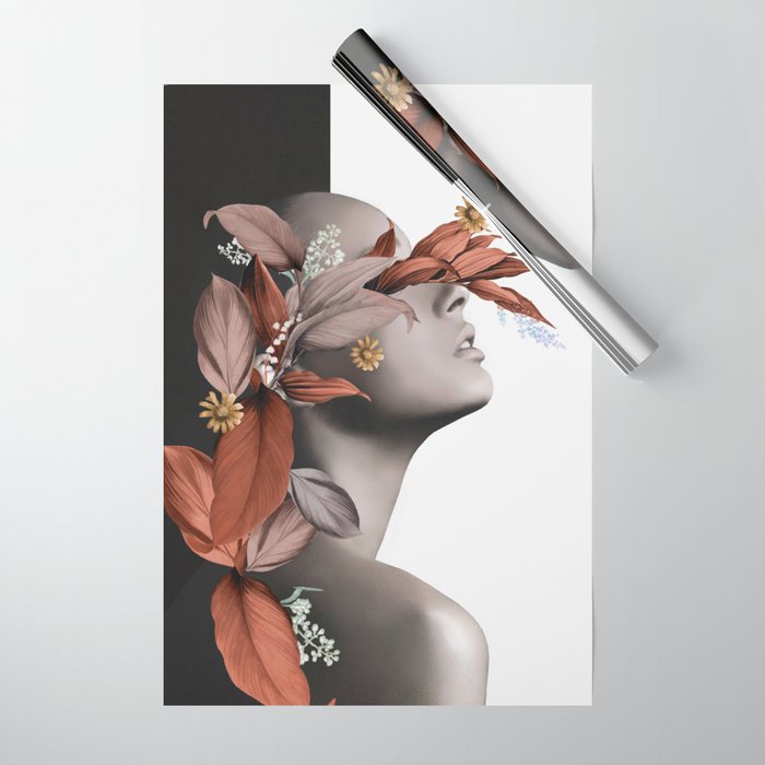 Floral Portrait 10 Wrapping Paper Gallery Image 1