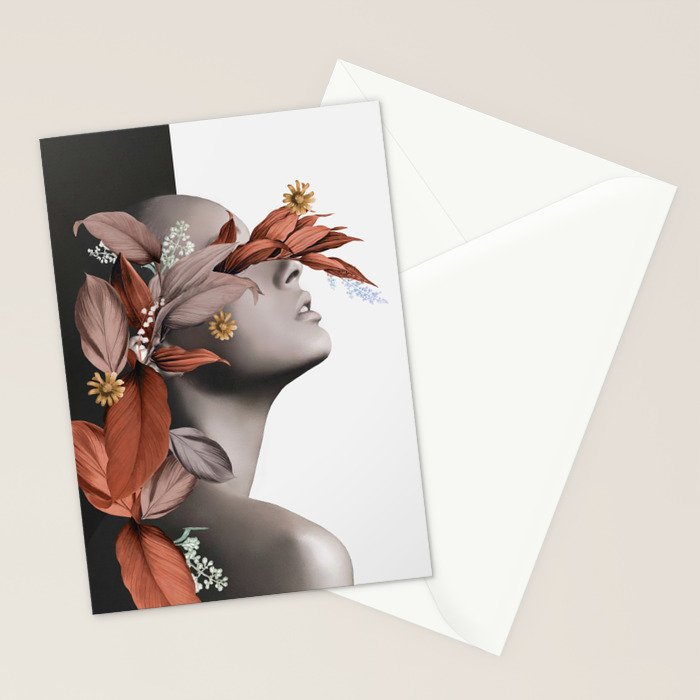 Floral Portrait 10 Stationery Card Gallery Image 2