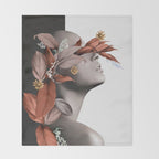 Floral Portrait 10 Throw Blanket Gallery Image 2