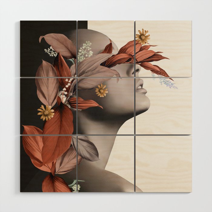 Floral Portrait 10 Wood Wall Art Gallery Image 1