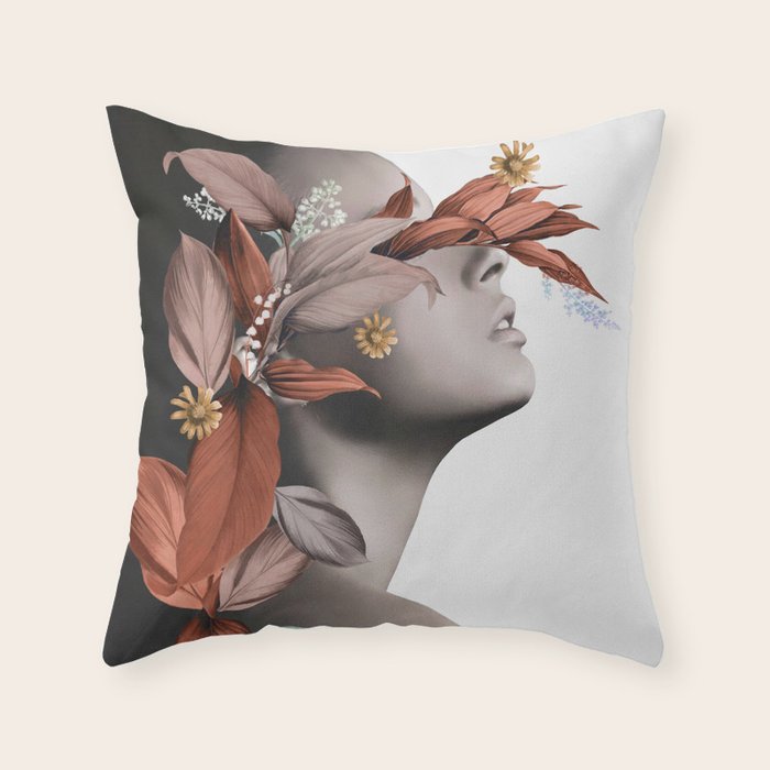 Floral Portrait 10 Throw Pillow Gallery Image 6