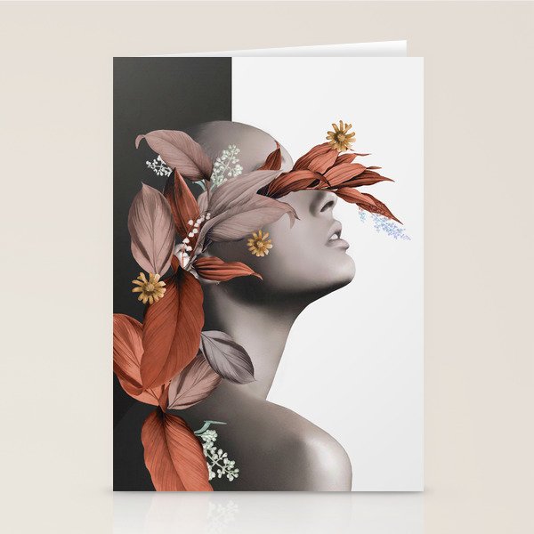 Floral Portrait 10 Stationery Card Gallery Image 1