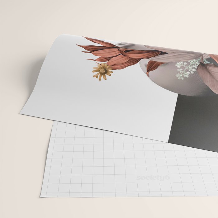 Floral Portrait 10 Wrapping Paper Gallery Image 2