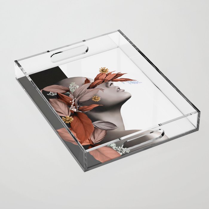 Floral Portrait 10 Acrylic Tray Gallery Image 1