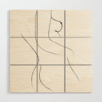 Minimal Line Drawing 2 Wood Wall Art Gallery Image 1