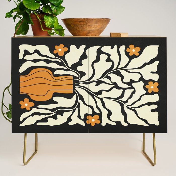 Golden Vase 02 | Summer Bloom: Matisse Night Edition Credenza Gallery Image 1