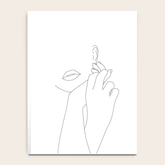 Minimalist face illustration - Fleur Notebook Gallery Image 4