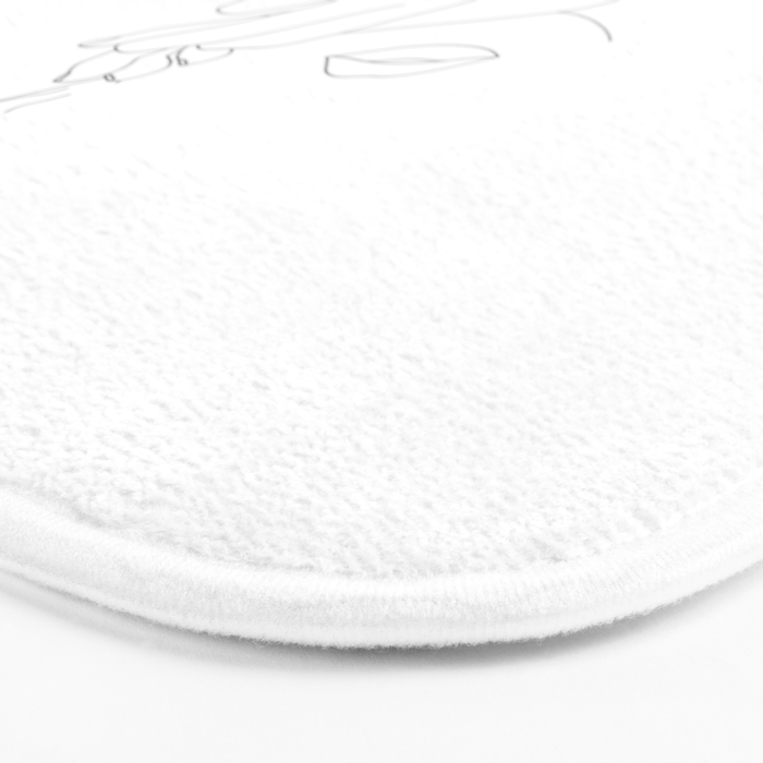 Minimalist face illustration - Fleur Bath Mat Gallery Image 3