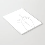Minimalist face illustration - Fleur Notebook Gallery Image 2